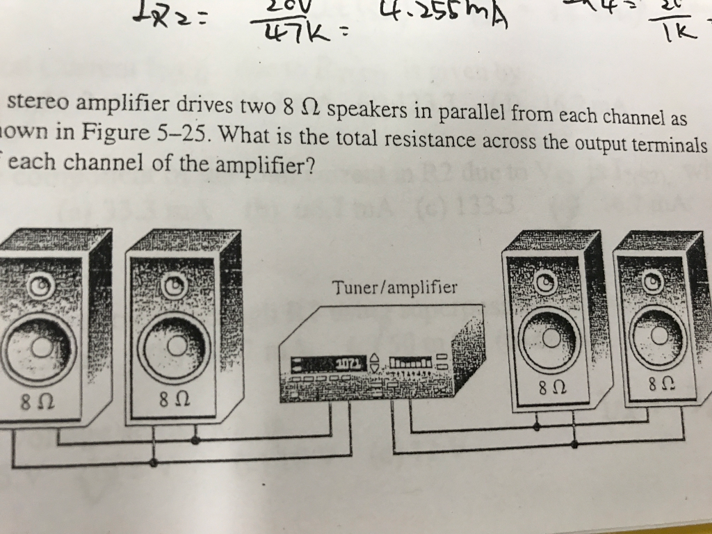 Solved stereo amplifier drives two 8 ohm speakers in