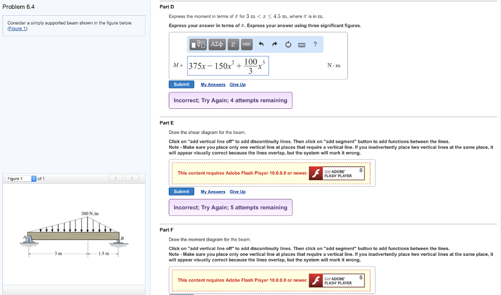 Solved Problem 6.4 Part A Consider a simply supported beam | Chegg.com