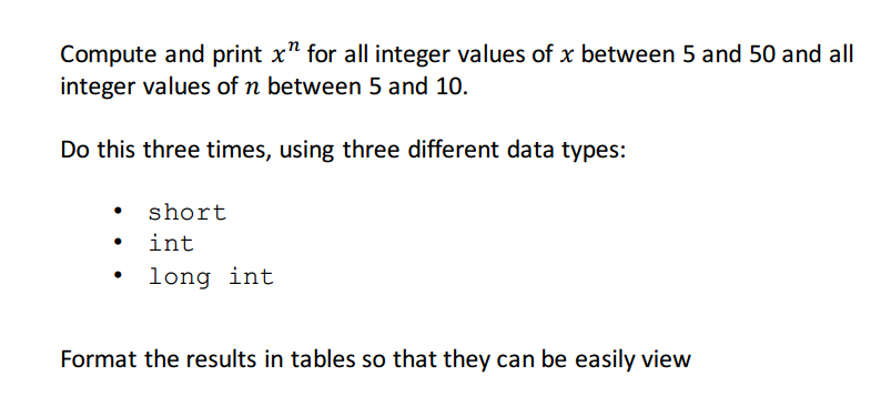 Solved integer values of n between 5 and 10. Do this three | Chegg.com