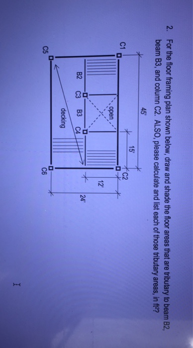 Solved For the floor framing plan shown below, draw and | Chegg.com