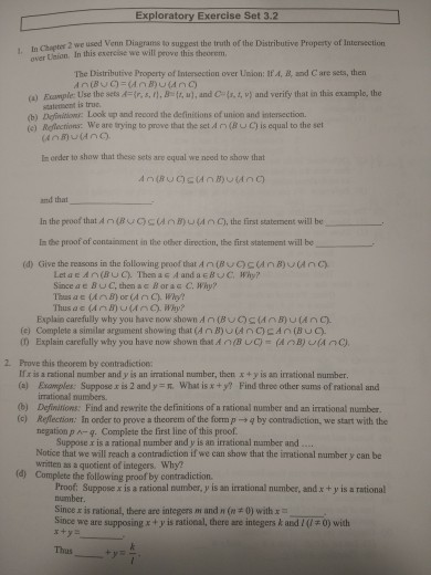 Solved Exploratory Exercise Set 3.2 2 we used Venn Diagrams | Chegg.com