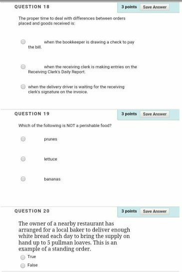 Solved QUESTION 1 3 points Save Answer On the form used for | Chegg.com
