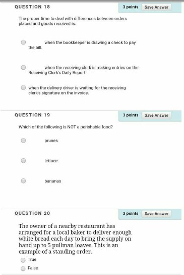 Solved QUESTION 1 3 Points Save Answer On The Form Used For | Chegg.com