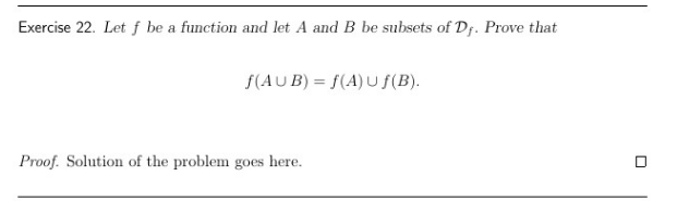 Solved Let F Be A Function And Let A And B Be Subsets Of | Chegg.com