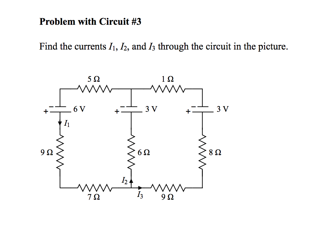 Solved Problem With Circuit #3 Find The Currents Iı, /2, And | Chegg.com