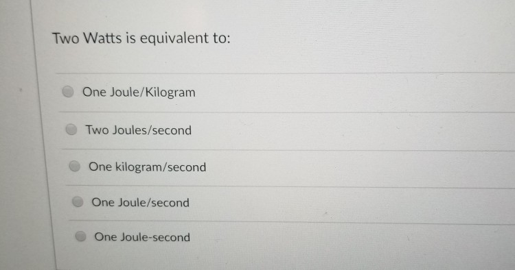 Energy Is Measured In Joules True Or False