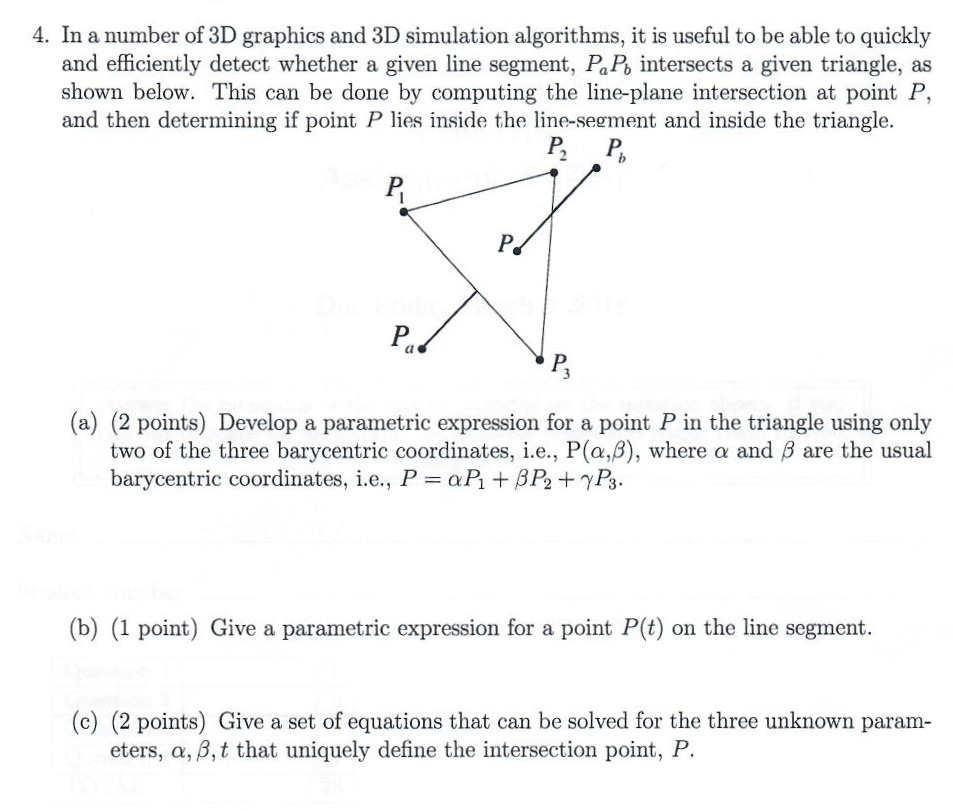 Solved 4. In a number of 3D graphics and 3D simulation | Chegg.com