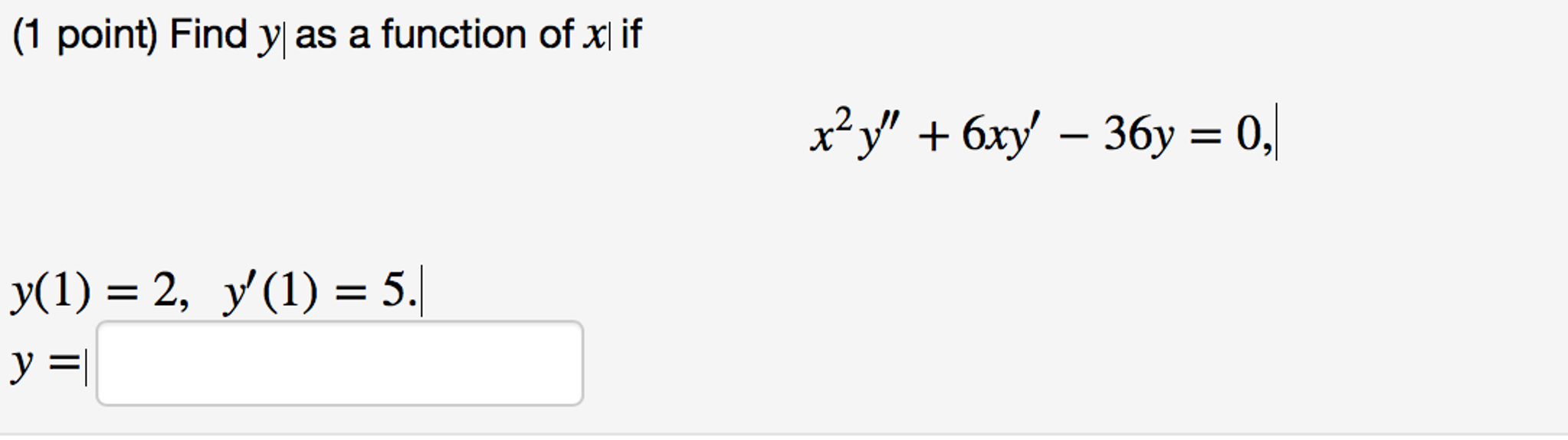 solved-find-y-as-a-function-of-x-if-x-2-y-6xy-36y-chegg