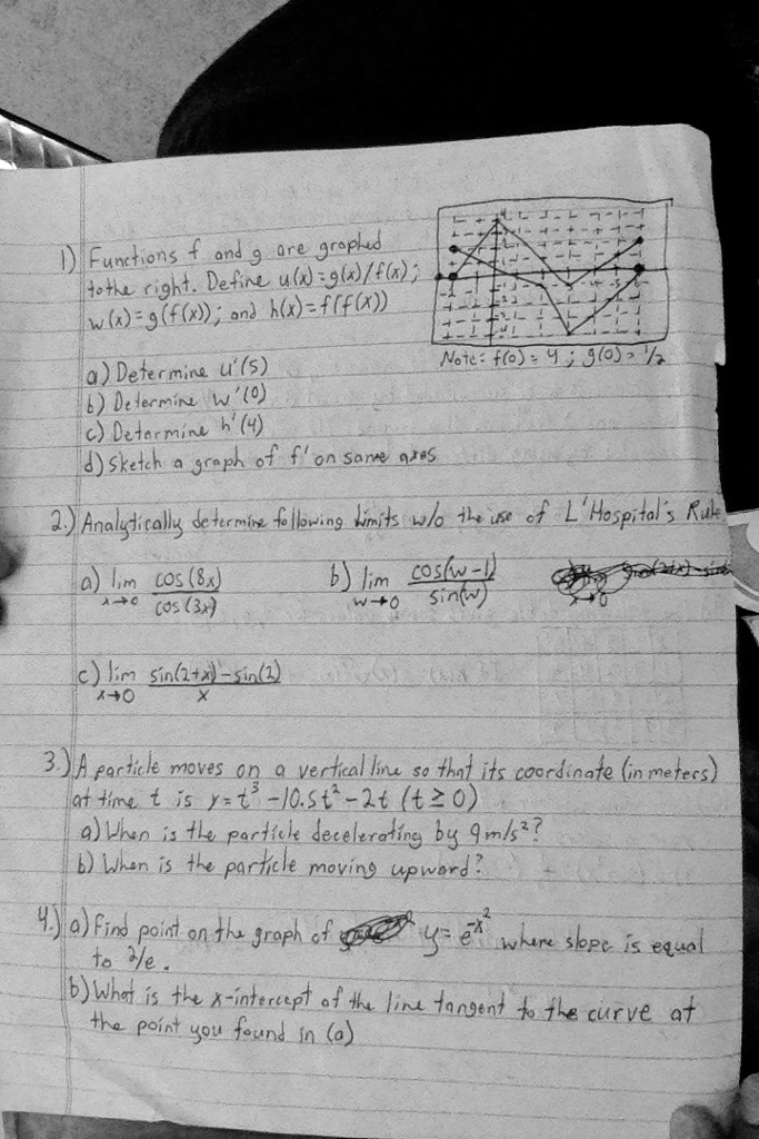 Solved Please help me with my Calculus final review | Chegg.com