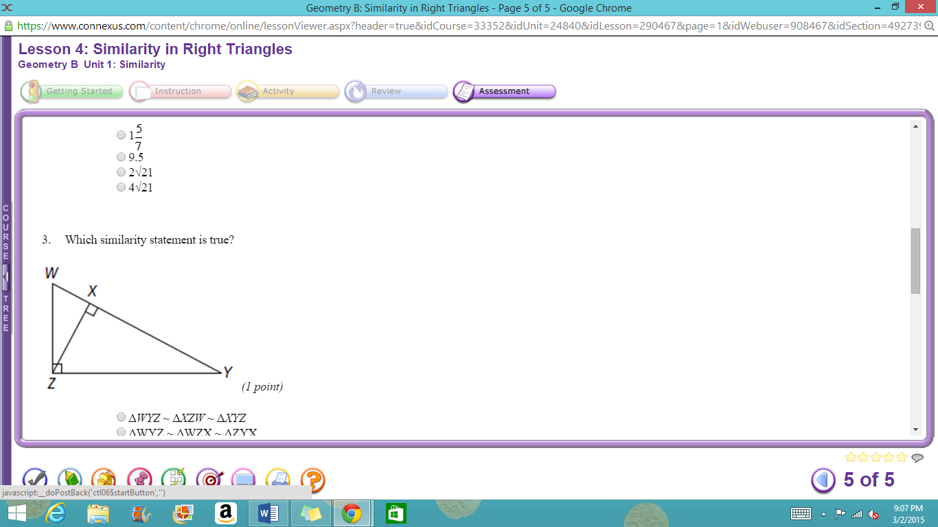 Solved Geometry B: Similarity In Right Triangles Page 5 Of 5 | Chegg.com