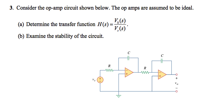 Solved 3. Consider the op-amp circuit shown below. The op | Chegg.com