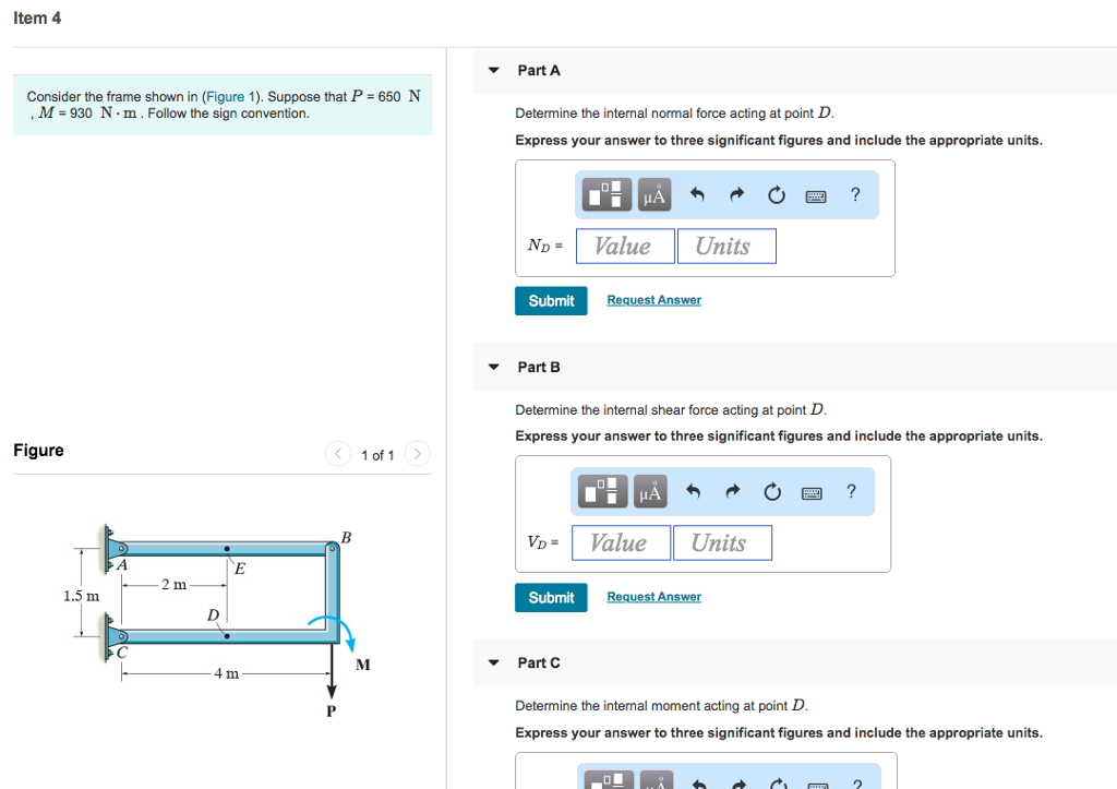 Solved Item 4 Part A Consider the frame shown in (Figure 1). | Chegg.com