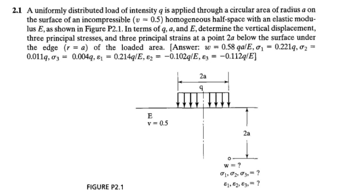 2.1 A uniformly distributed load of intensity q is | Chegg.com