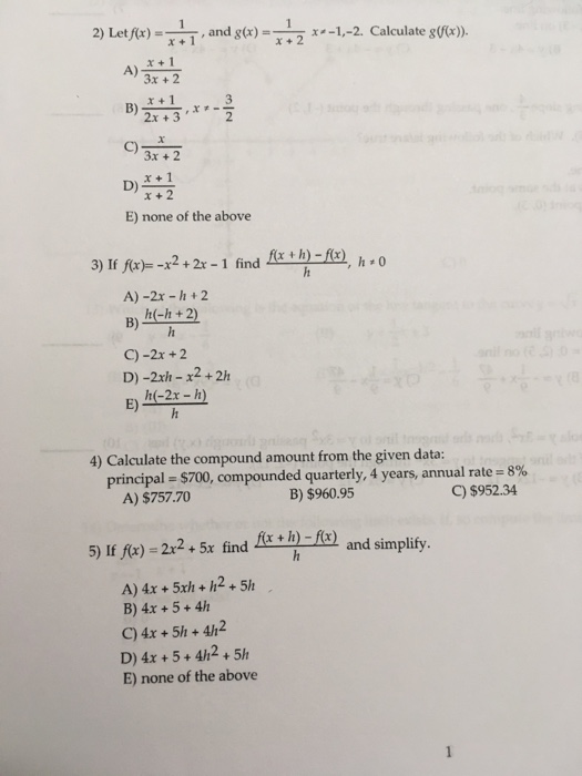 Solved Let F(x) = 1/x + 1, And G(x) = 1/x + 2 X Notequalto | Chegg.com