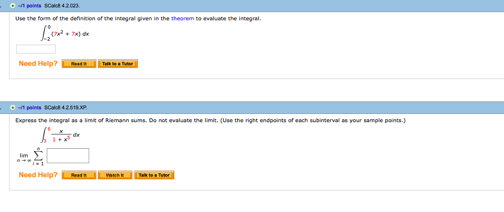 solved-use-the-form-of-the-definition-of-the-integral-given-chegg