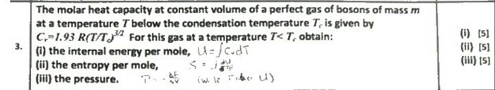 Solved The molar heat capacity at constant volume of a | Chegg.com