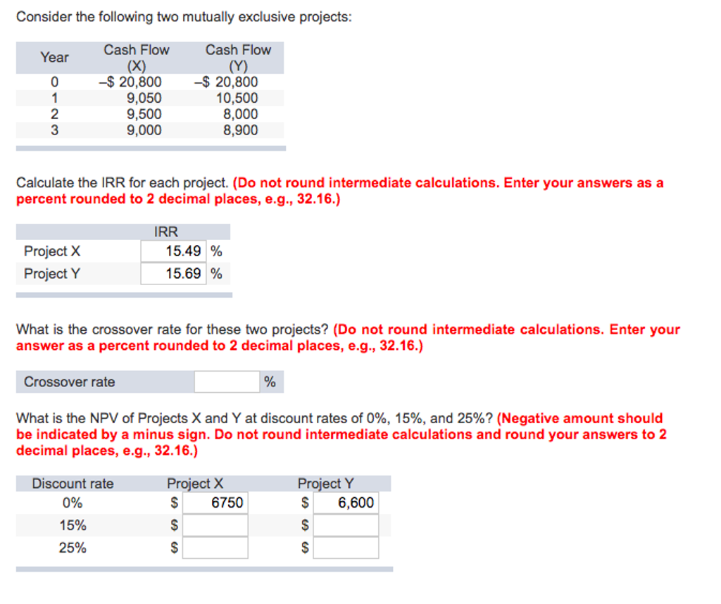 Solved Consider the following two mutually exclusive