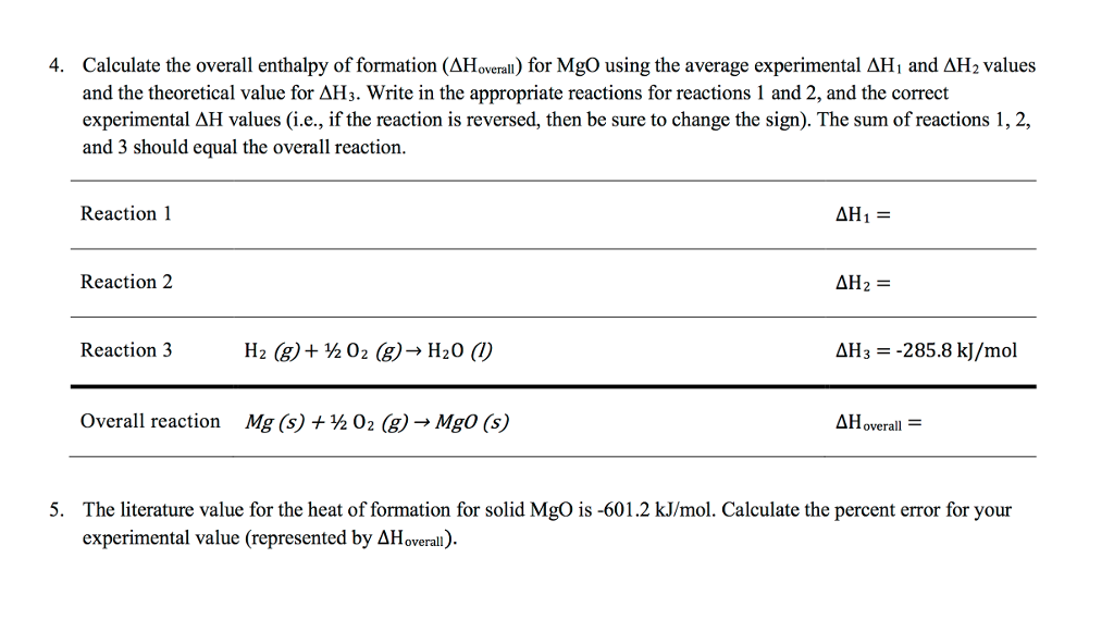 🎉 Enthalpy of formation of mgo. Enthalpy of formation of magnesium