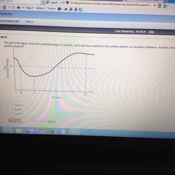Solved the plot in the figure shows the potential energy of | Chegg.com