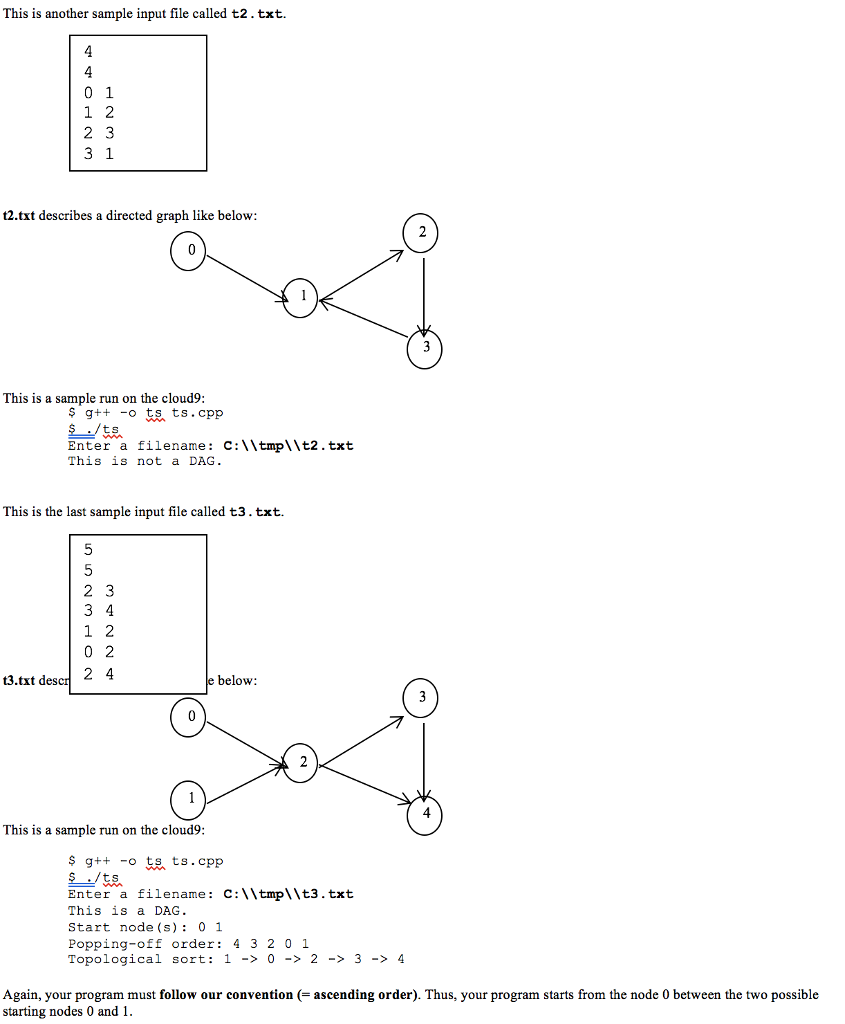 Solved write a c program called ts cpp that implements the chegg