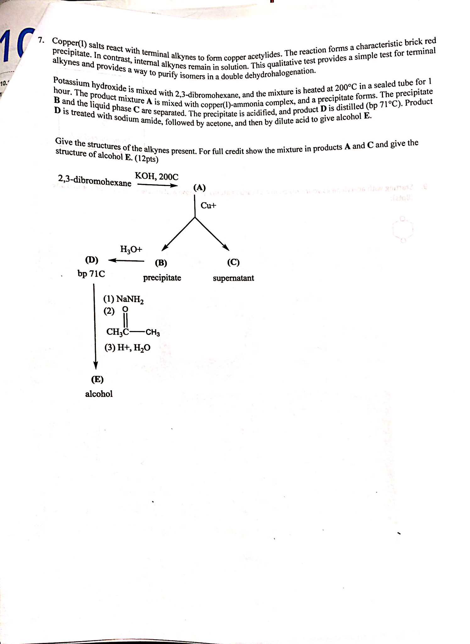 Solved Copper(I) salts react with terminal alkynes to form | Chegg.com