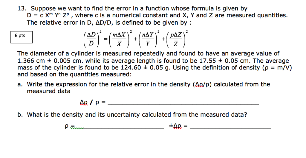 Uncertainty of density formula SunnaFredrik