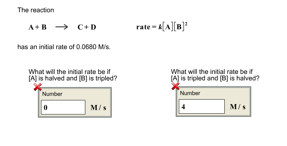 Solved The Reaction A+B → C+D Rate = K[A][B]2 Has An Initial | Chegg.com