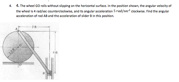 Solved Find the angular acceleration of rod AB and the | Chegg.com