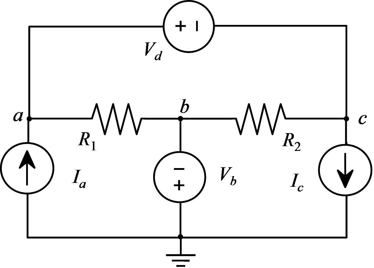 Solved Given the following circuit, find the voltage at | Chegg.com