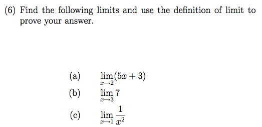 Solved Use the definition of limit to prove that lim x | Chegg.com