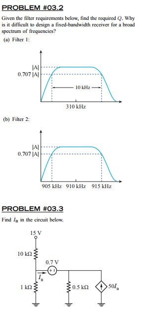 Solved Given The Filter Requirements Below, Find The | Chegg.com