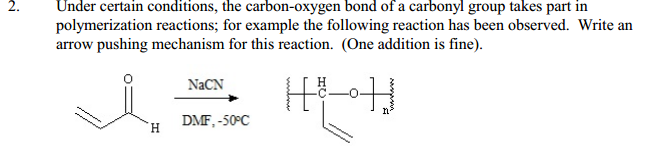 Solved Under certain conditions, the carbon-oxygen bond of a | Chegg.com