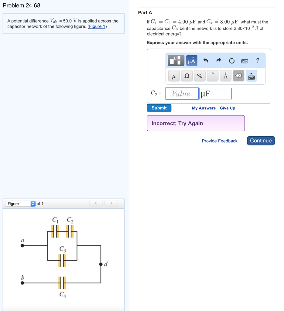 Solved A potential difference V_ab = 50.0 V is applied