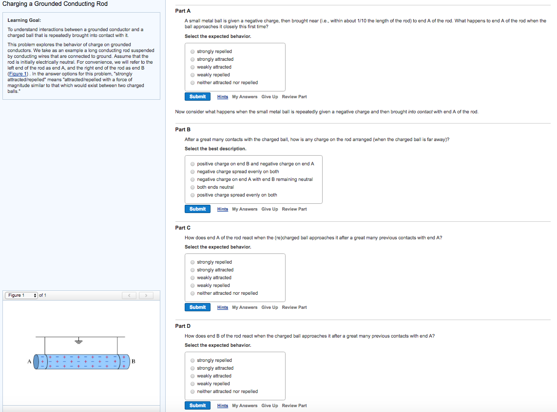 Solved A small metal ball is given a negative charge, then