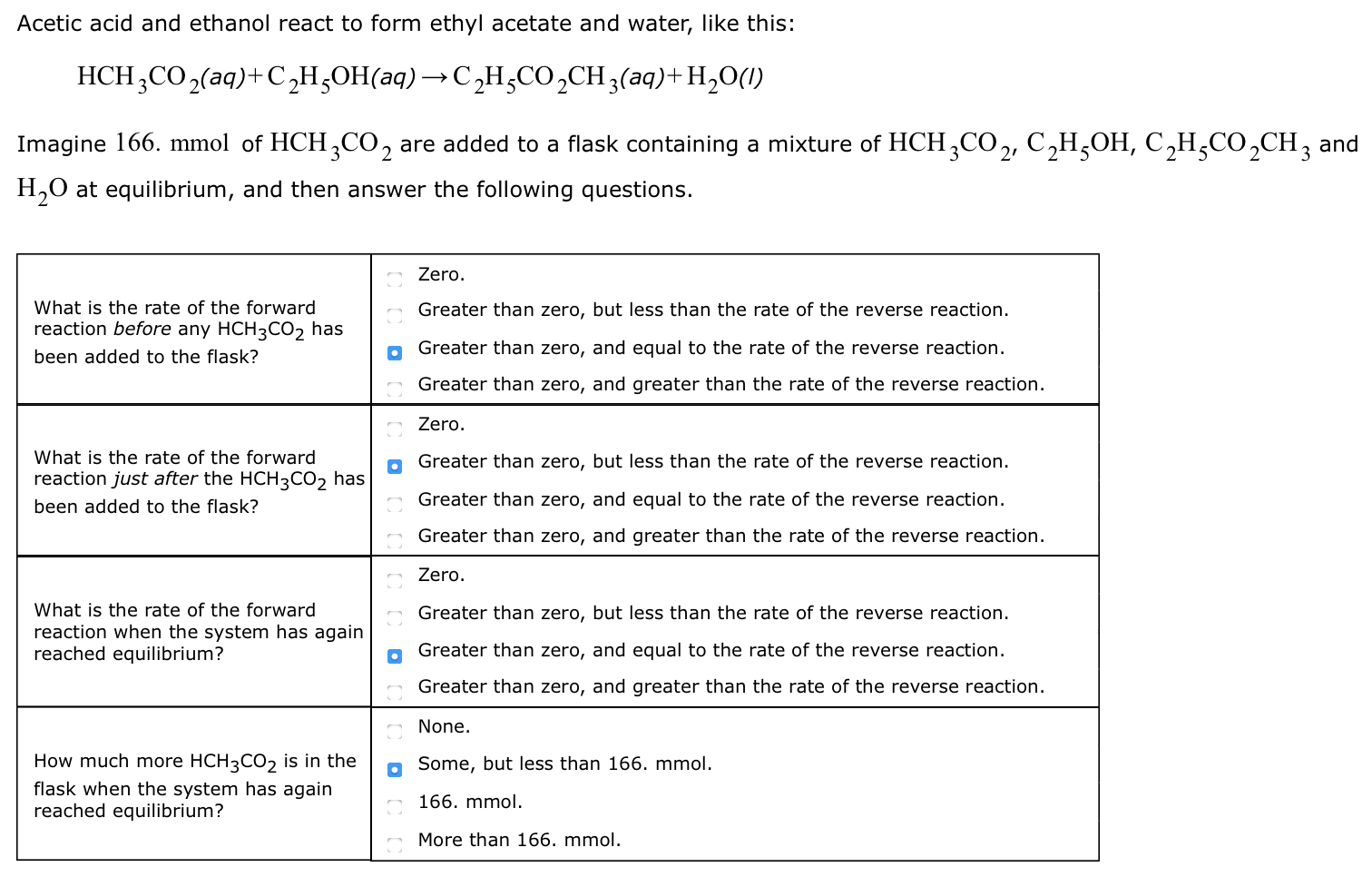 Solved Acetic acid and ethanol react to form ethyl acetate