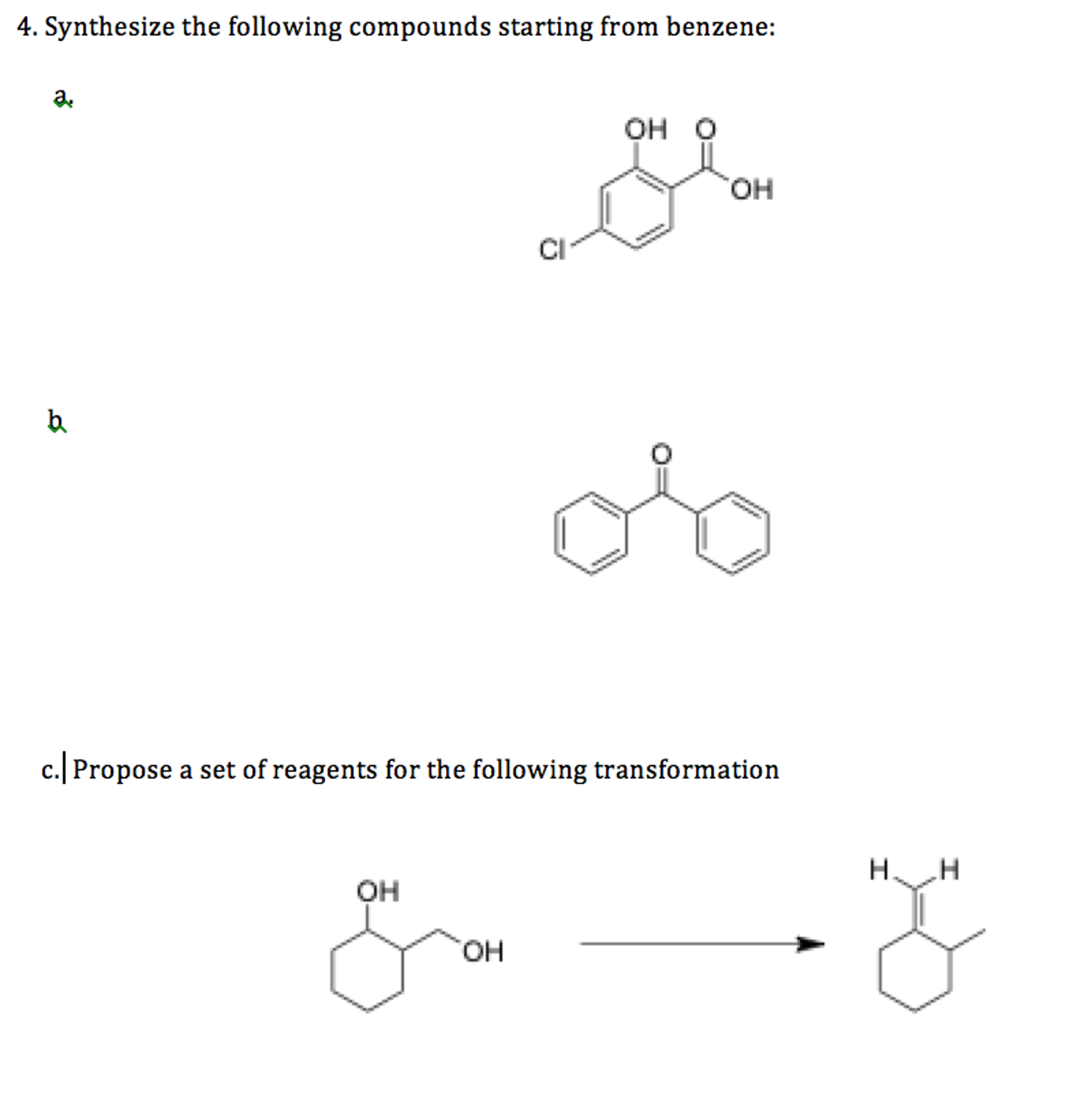 Solved Synthesize The Following Compounds Starting From | Chegg.com