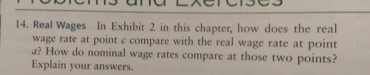 Solved In Exhibit 2 in this chapter, how does the real wage | Chegg.com