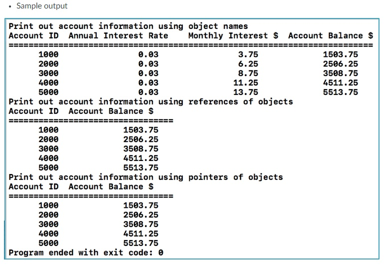 Solved Account Class C++ Any help is greatly appreciated, | Chegg.com