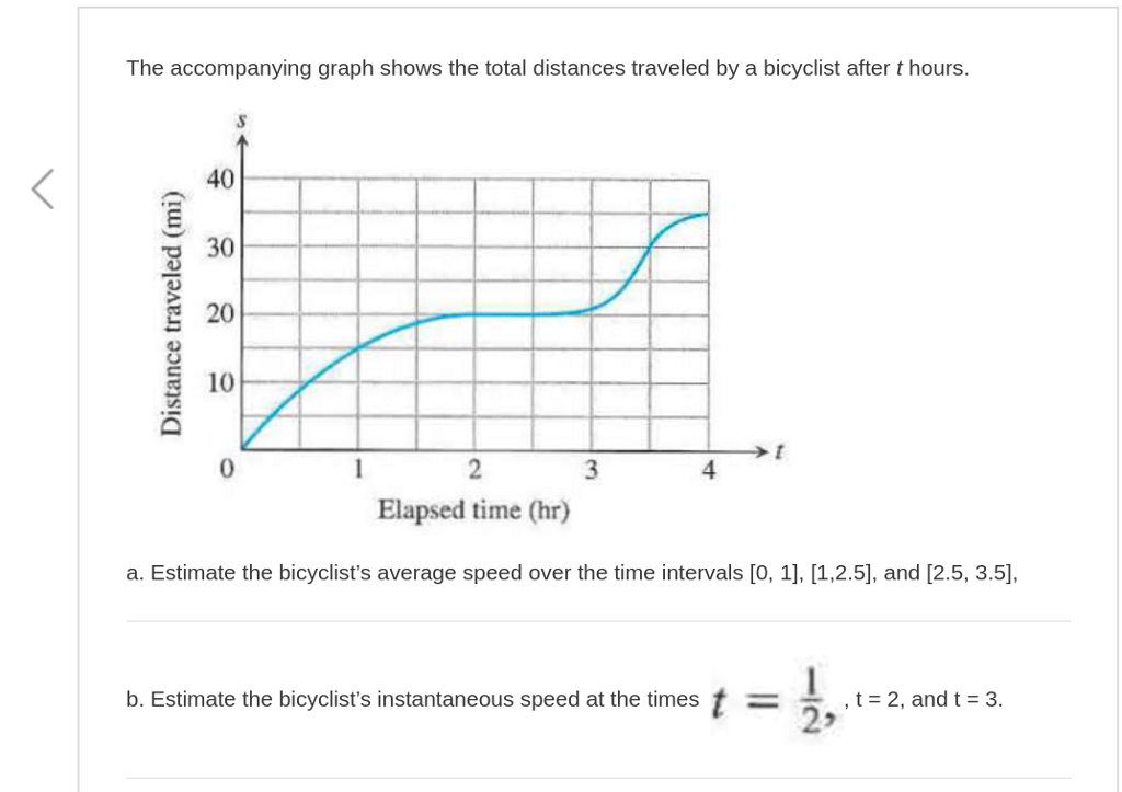 Solved The accompanying graph shows the total distances | Chegg.com