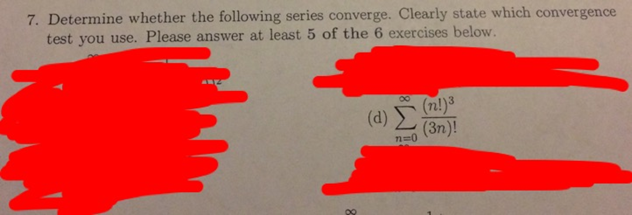 Solved Determine Whether The Following Series Converge. | Chegg.com