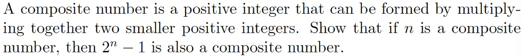 Solved A composite number is a positive integer that can be | Chegg.com