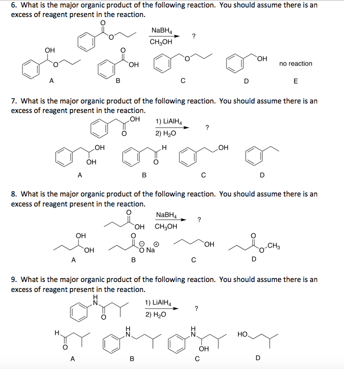 Solved 6. What Is The Major Organic Product Of The Following 