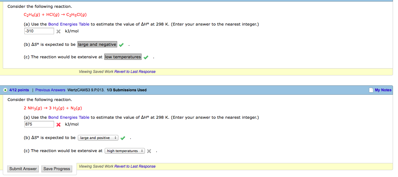 Solved Consider the following reaction. C2H4 g HCI g Chegg