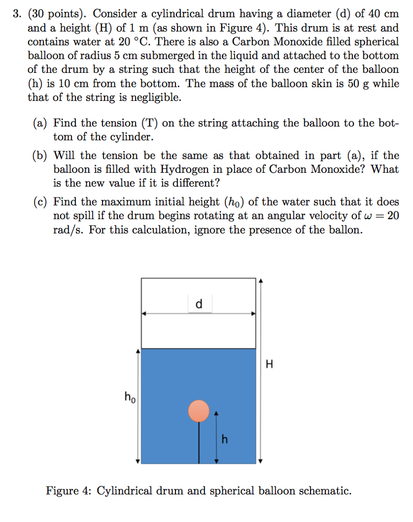 Solved 3. (30 points). Consider a cylindrical drum having a