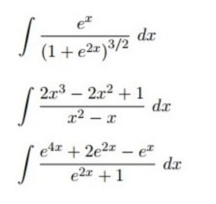 integral of e x 1 e 2x