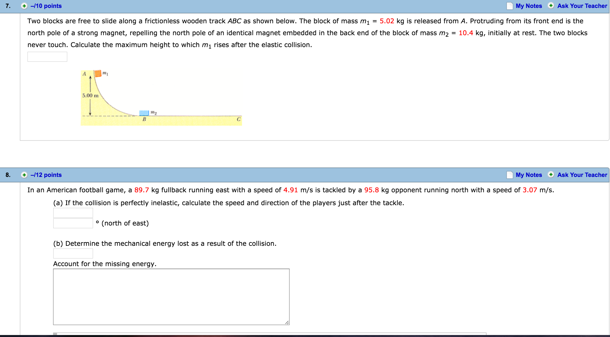 solved-two-blocks-are-free-to-slide-along-a-frictionless-chegg