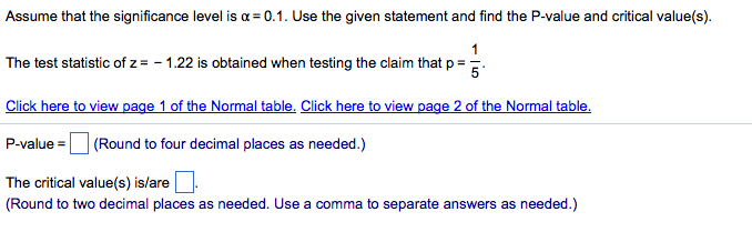 Solved Assume that the significance level is alpha = 0.1. | Chegg.com