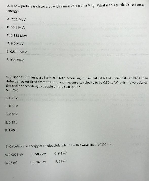 Solved A new particle is discovered with a mass of 1.0 times