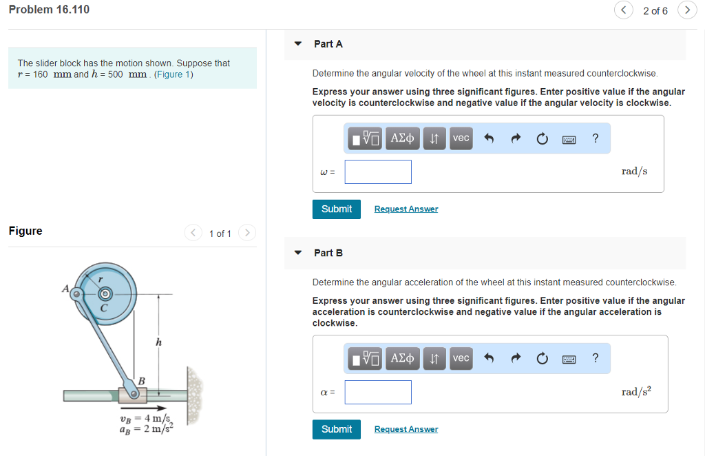 Solved Problem 16.110 2 Of 6 Part A The Slider Block Has The 