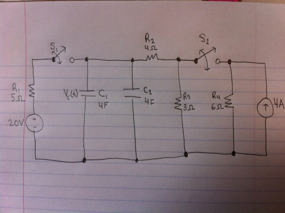 Solved For the circuit shown below, assume that switch S1 is | Chegg.com